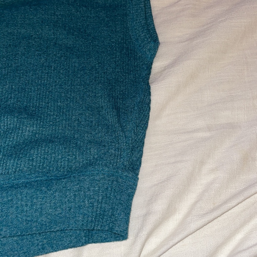 Free People // We The Free Madeline Ribbed Blue Top NWOT🌛 - Picture 9 of 10